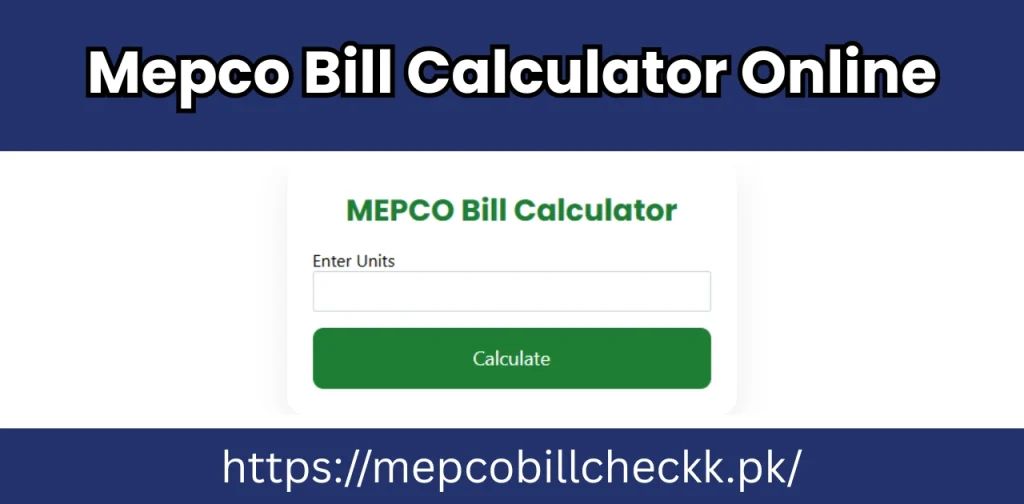 Mepco Bill Calculator
